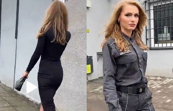 Z balowej sukni w mundur strażniczki. Kpiny ze spotu Służby Więziennej