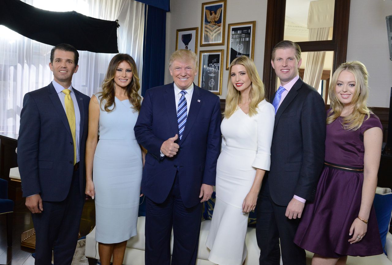 Donald Trump Jr., Melania Trump, Donald Trump, Ivanka Trump, Eric Trump, Tiffany Trump