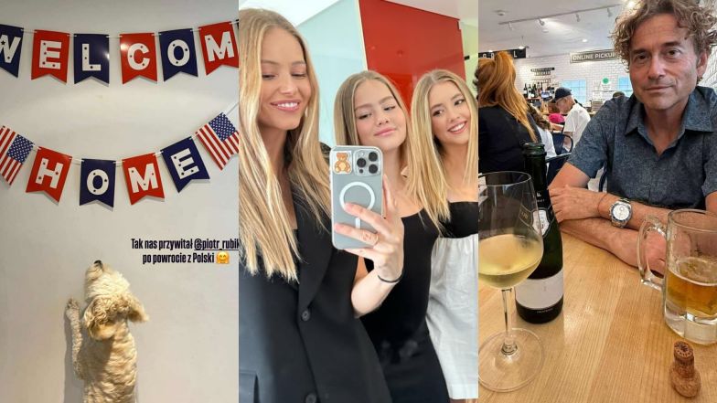 Tak Piotr Rubik powitał w Miami żonę i córki