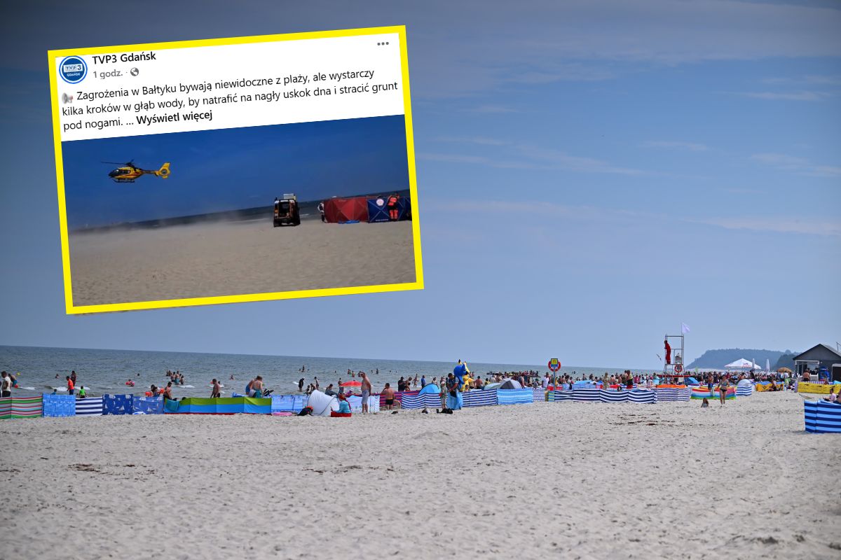 Dramatyczna akcja ratunkowa w Ustce. Babcia i wnuk tonęli w Bałtyku