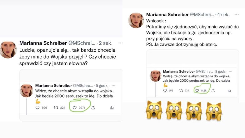 Marianna Schreiber relacjonuje pierwsze dni w wojsku