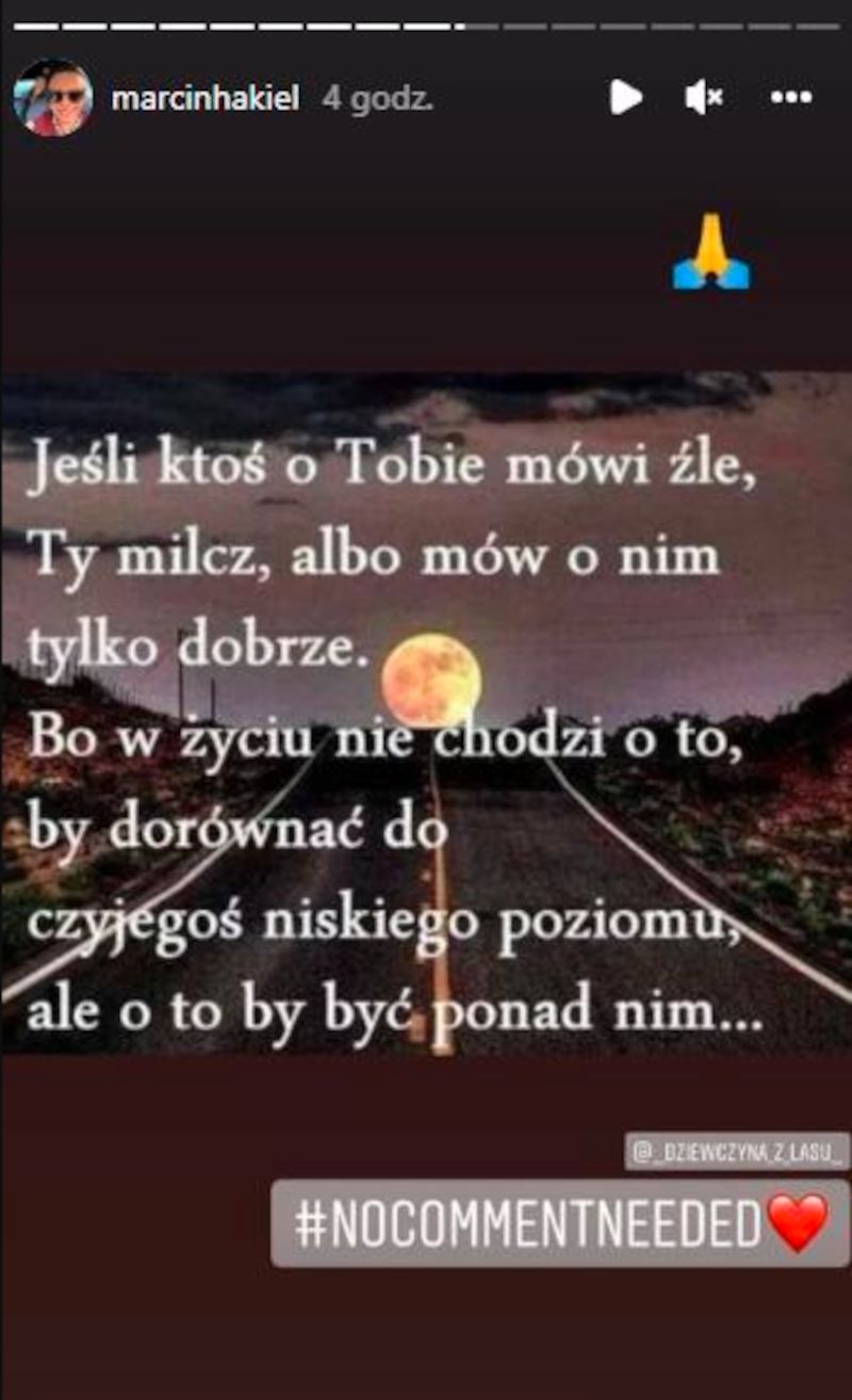 Marcin Hakiel odpowiada krytykom 