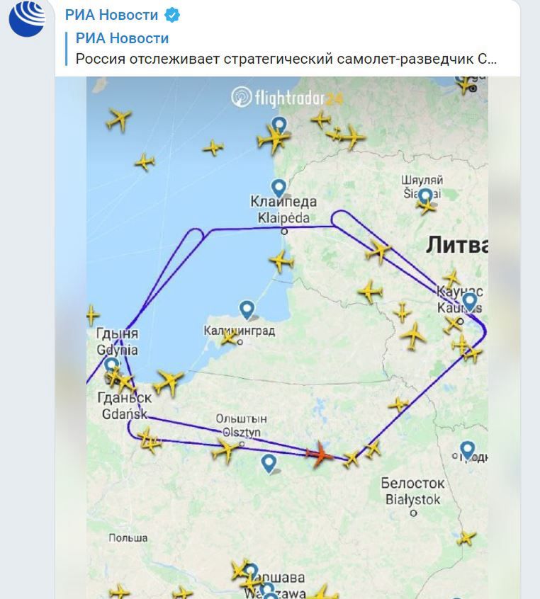 Amerykański samolot nad Polską. Reagują Rosjanie