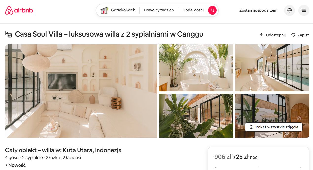 Willa do wynajęcia