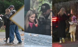 Kaczorowska i Rogacewicz z NIETĘGIMI MINAMI odbierają córki tancerki ze szkoły (ZDJĘCIA)