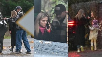 Kaczorowska i Rogacewicz z NIETĘGIMI MINAMI odbierają córki tancerki ze szkoły (ZDJĘCIA)