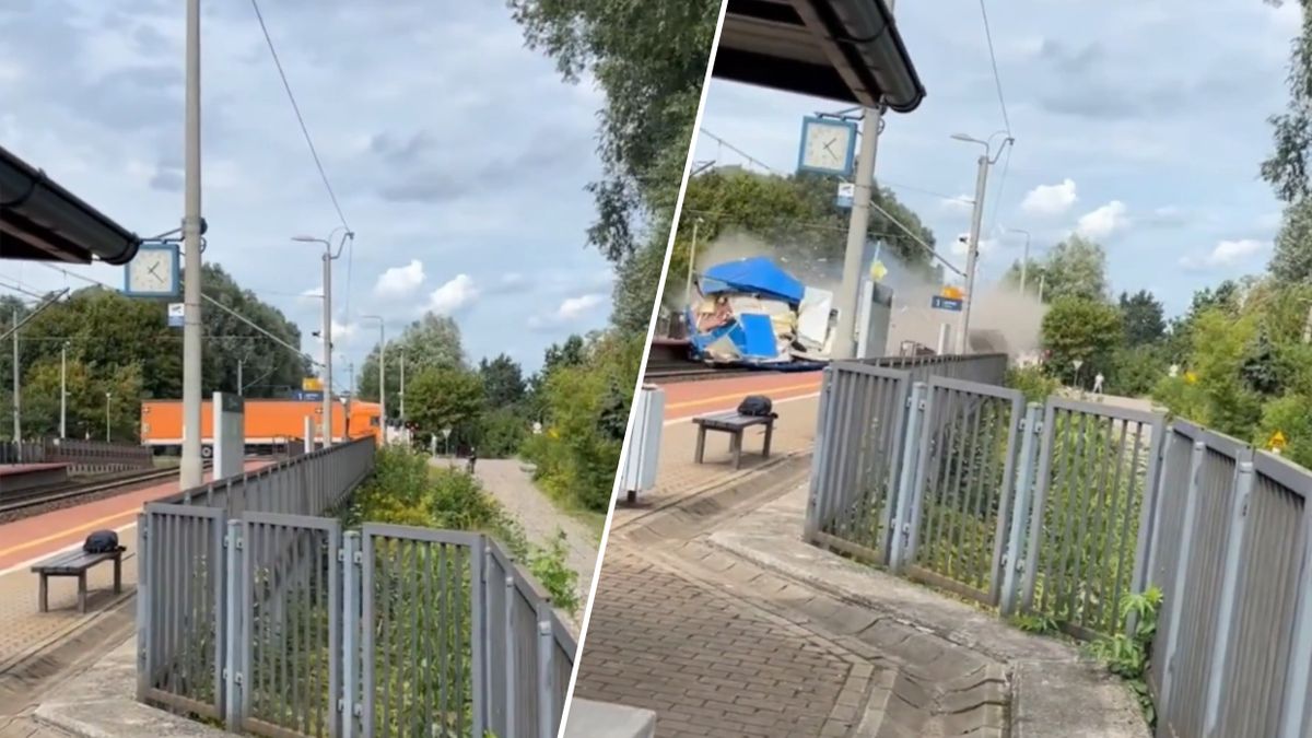 Nagranie ze zderzenia z pociągiem.