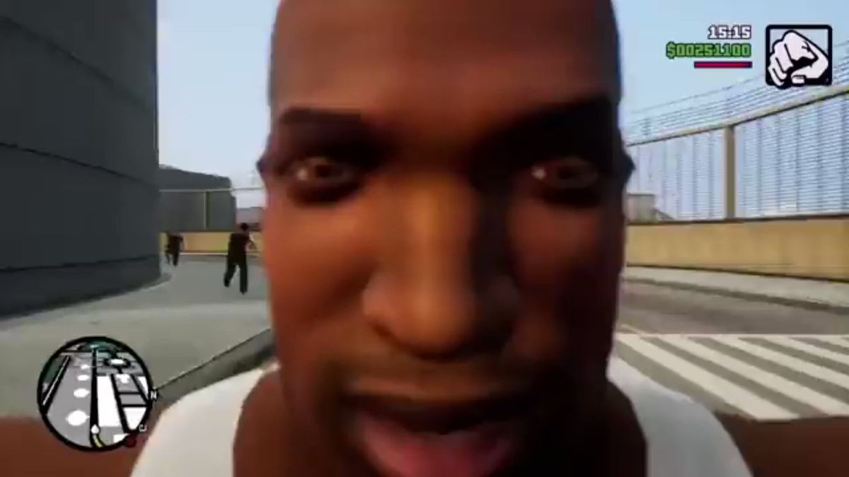 Twarz CJ'a z GTA San Andreas