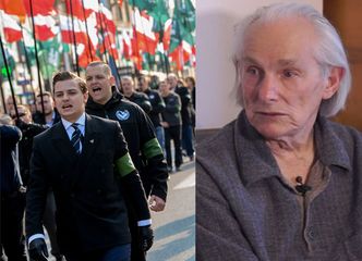 82-latek, który został brutalnie usunięty przez policję, o marszu ONR: "Przypominałem sobie jak kiedyś chodzili Hitlerjugend"