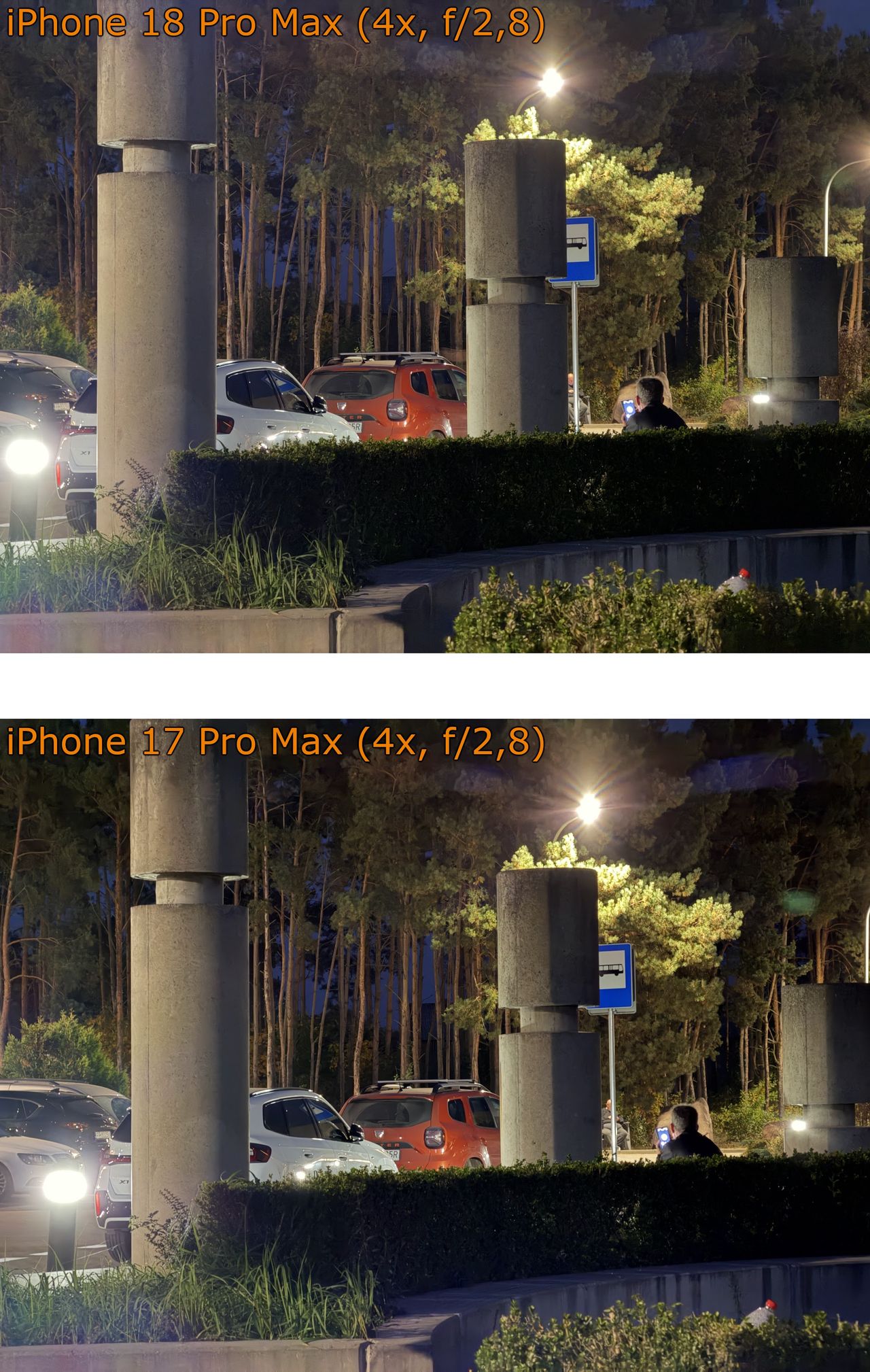 iPhone 18 Pro Max i iPhone 17 Pro Max - porównanie zdjęć