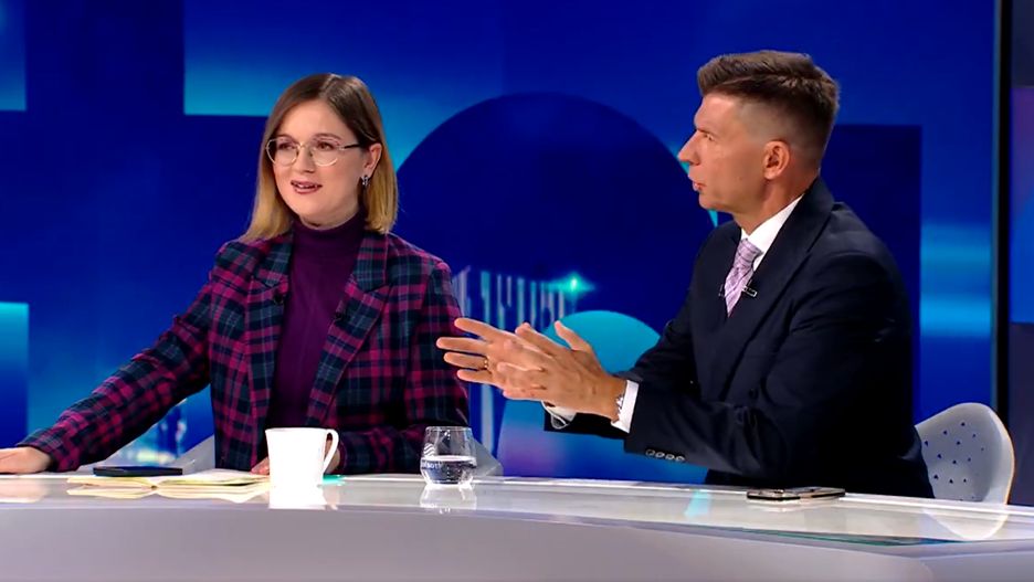 Paulina Matysiak i Ryszard Petru w programie Debata Dnia