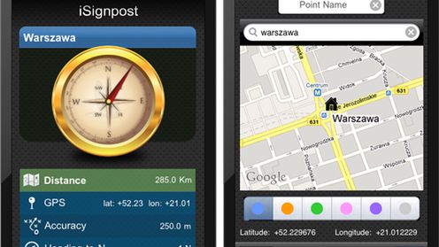 iSignpost ? darmowy kompas na iPhone'a 1