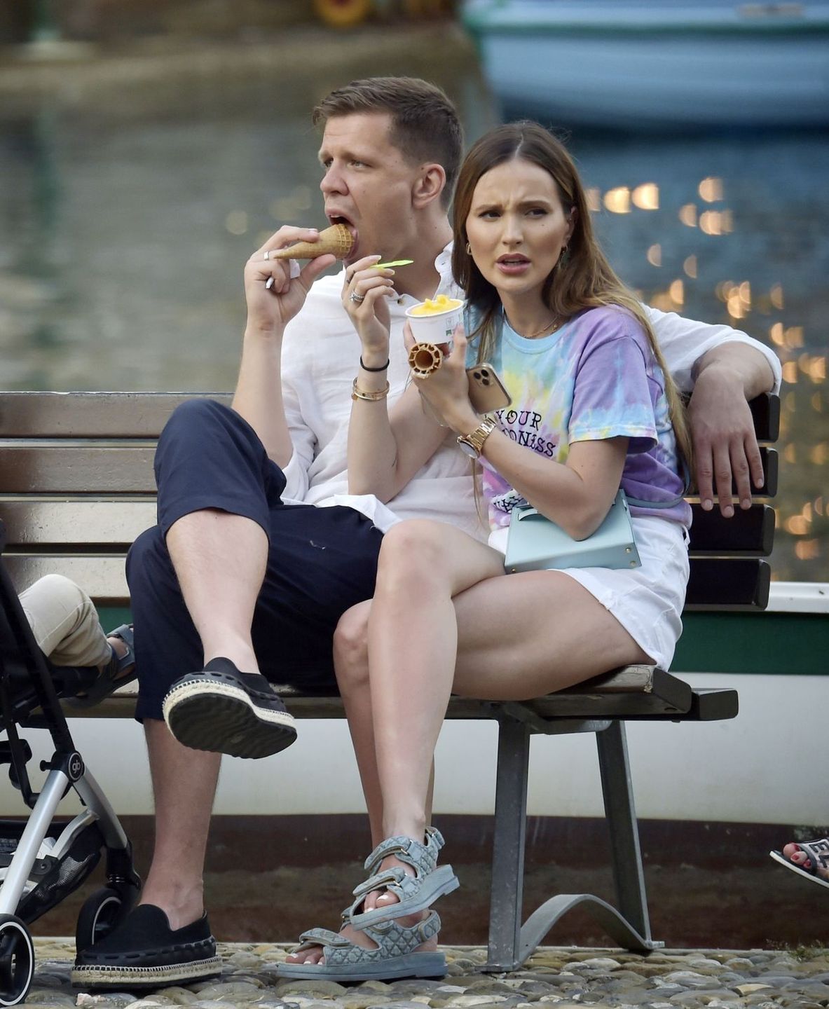 Marina Łuczenko i Wojtek Szczęsny na wakacjach w Portofino