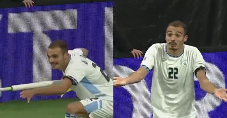 Napastnik Izraela został WYRZUCONY z boiska, bo po golu udawał, że STRZELA z karabinu (WIDEO)