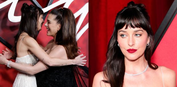 Dakota Johnson WŚCIEKŁA SIĘ na Anne Hathaway (?) na ściance, chwilę po wspólnych przytulasach: "W takim razie ja już pójdę"