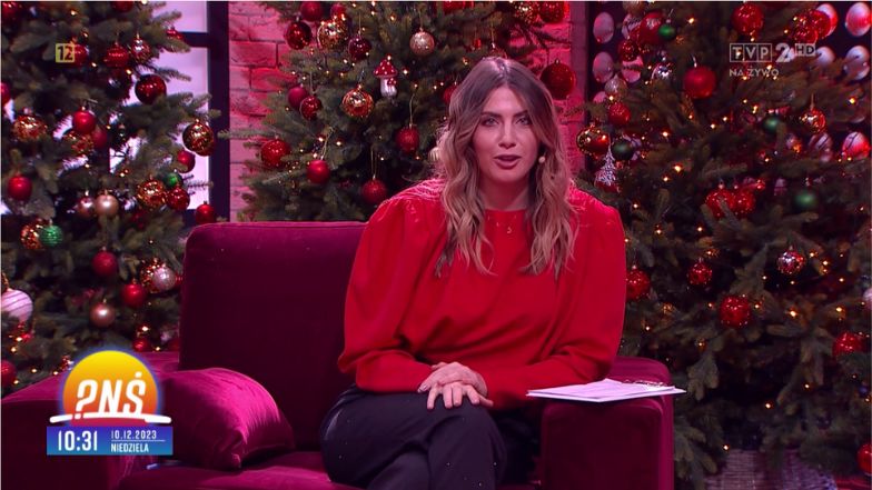 Aleksandra Grysz podczas segmentu "Czerwony dywan"