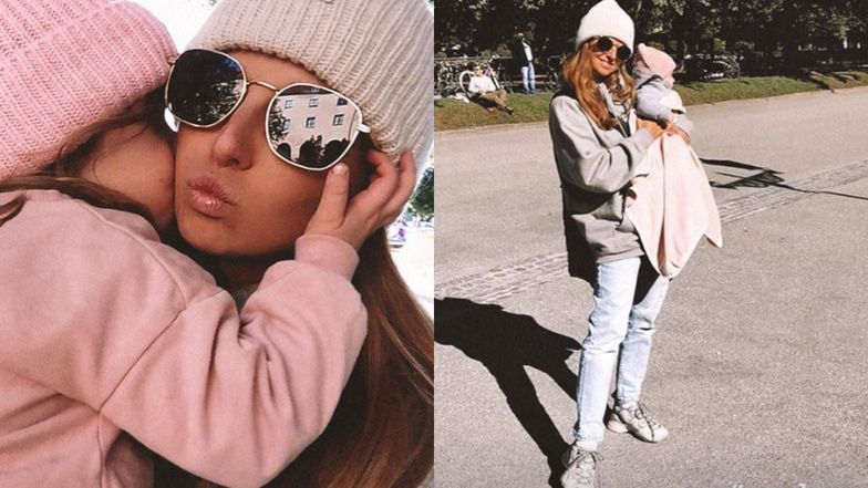 Anna Lewandowska spędza niedzielę z córkami - Klarą i Laurą