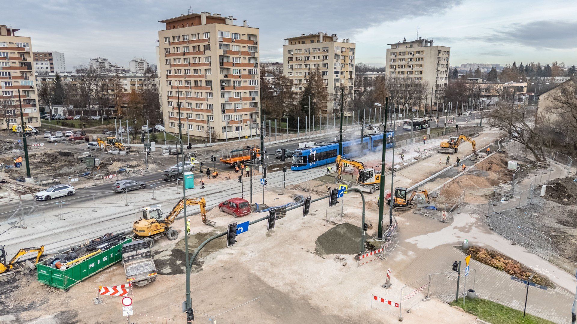 Budowa linii tramwajowej do Mistrzejowic. Nic tak nie utrudnia życia kierowców w Krakowie