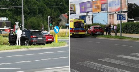 Jedno skrzyżowanie, dwa zdarzenia drogowe w niedługim odstępie czasu. Jedna osoba trafiła do szpitala