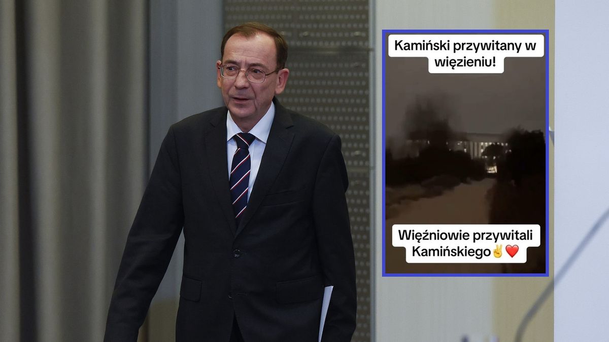 Nagranie z przywitania Kamińskiego w areszcie