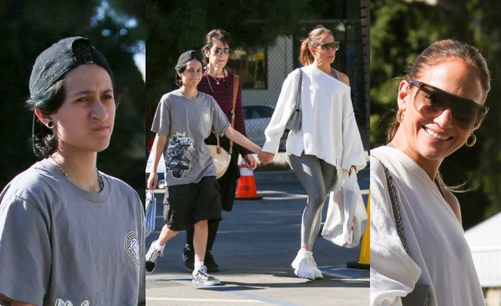 Uzbrojona w torebkę za 35 tys. złotych Jennifer Lopez oddaje się shoppingowi w towarzystwie naburmuszonej pociechy (ZDJĘCIA)