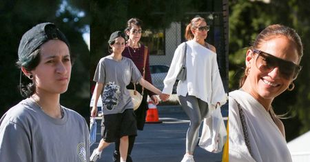 Uzbrojona w torebkę za 35 tys. złotych Jennifer Lopez oddaje się shoppingowi w towarzystwie naburmuszonej pociechy (ZDJĘCIA)