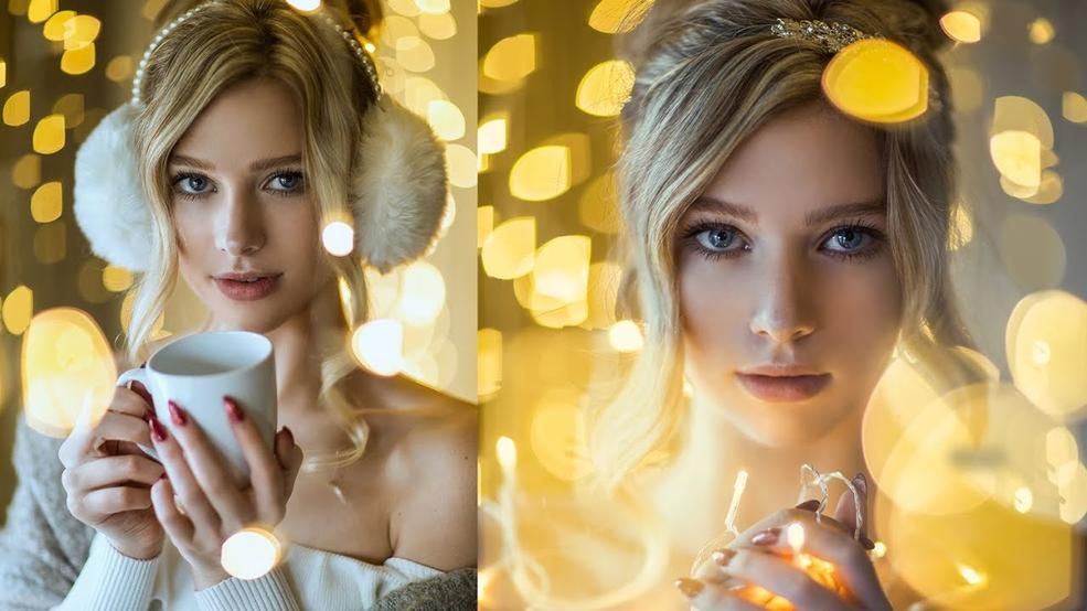 Zrób świąteczny portret z lampkami choinkowymi 1