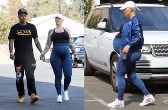 Bardzo ciężarna Amber Rose kupuje ozdoby na Halloween