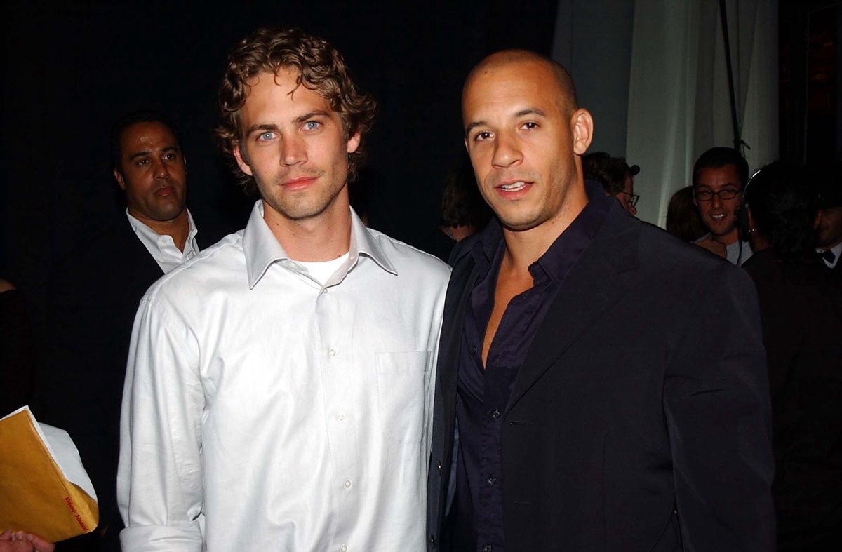 Paul Walker i Vin Diesel na gali MTV Movie Awards w 2002 r.