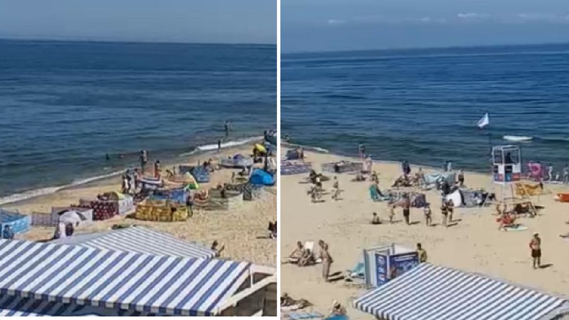 Ujęcie plaży w Krynicy Morskiej