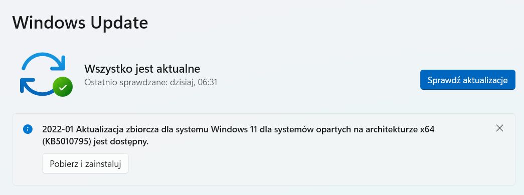 Windows Update w Windows 11