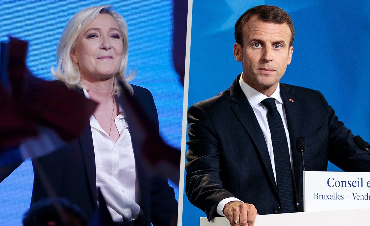 Sklejka Le Pen i Macron