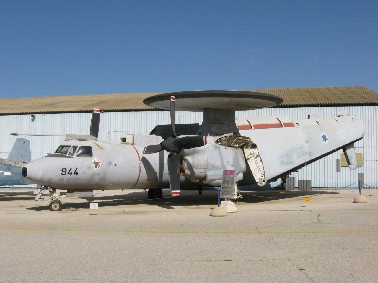 Izraelski AWACS E-2 - obecnie w muzeum