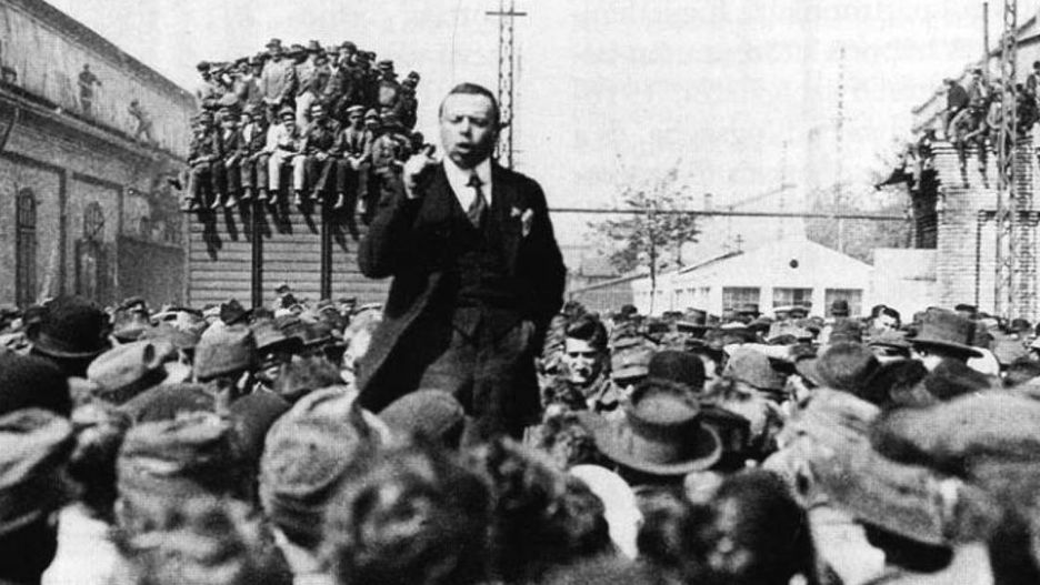 Bela Kun na wiecu w 1919 roku