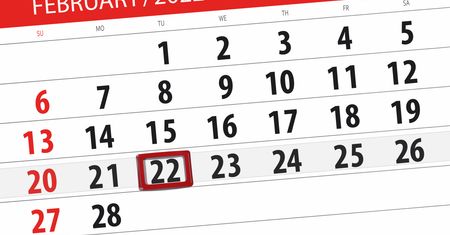 Wtorek 22 lutego. Spójrz w kalendarz. Taki dzień "już się nie powtórzy"