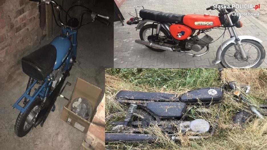 Śląskie. Policjanci z Koniecpola i Olsztyna odzyskali łącznie 9 skradzionych motocykli.