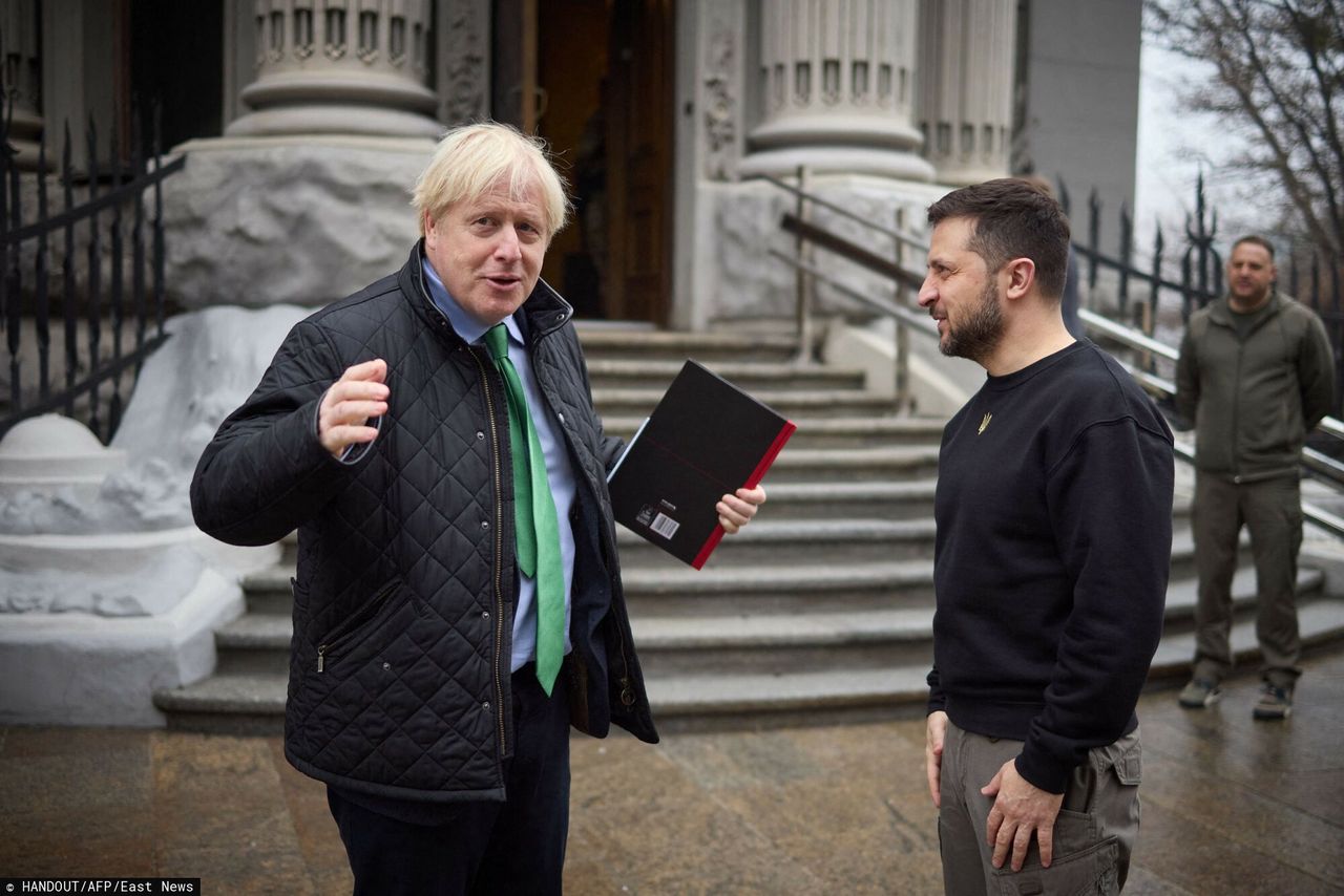 Boris Johnson w Kijowie. "Zaszczyt, że mogę być tutaj"