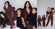 Kim Kardashian pokazała kartkę świąteczną! Celebrytka wystąpiła w sesji z niepodobną do siebie Khloe i gromadką pociech (ZDJĘCIA)