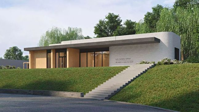 Projekt szkoły budowanej z zastosowaniem druku 3D
