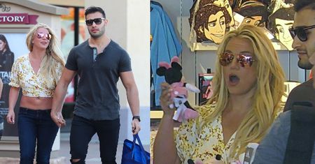Roześmiana Britney Spears buszuje po sklepie z zabawkami w towarzystwie chłopaka (FOTO)