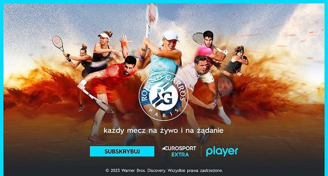 Turniej Roland-Garros 2023 na żywo w Eurosporcie i Player.pl