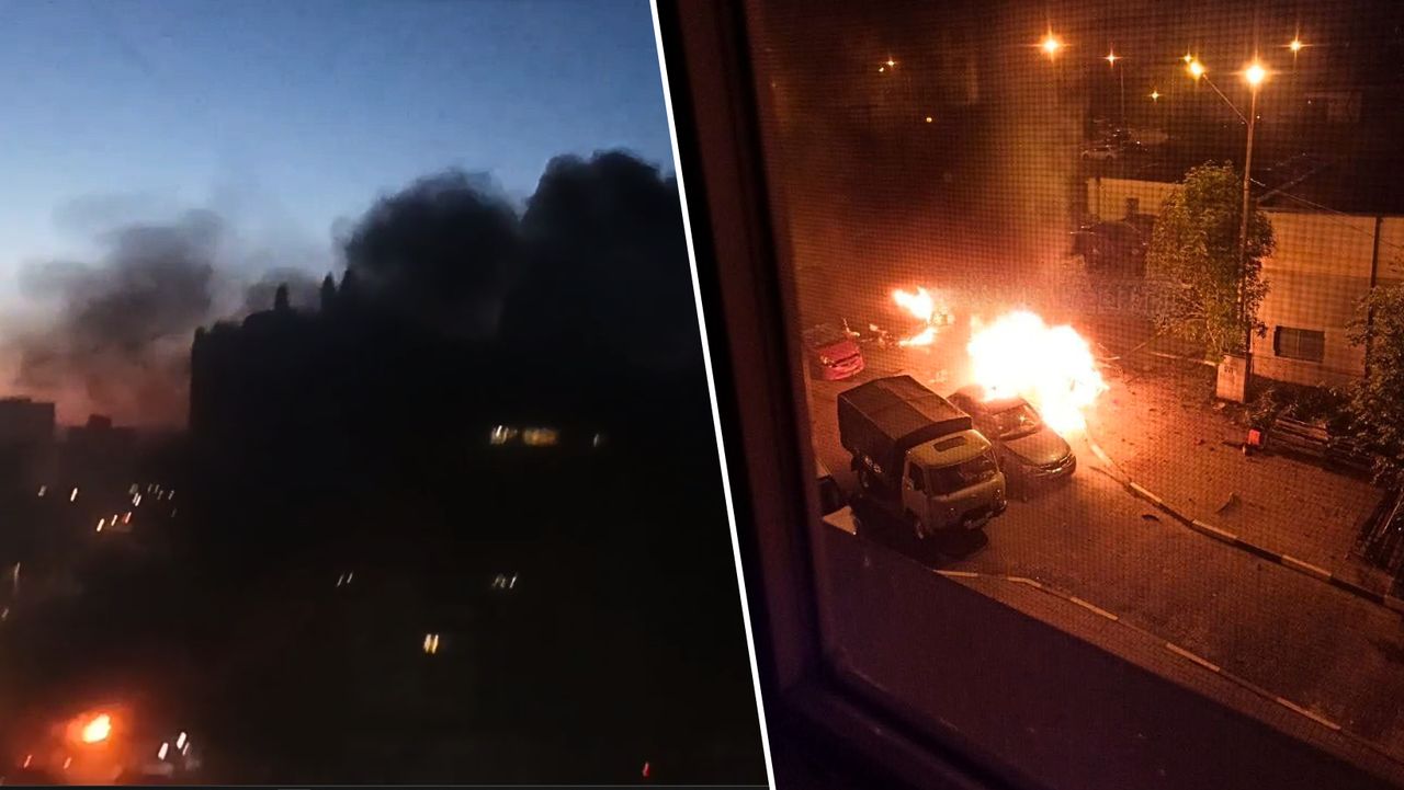 Atak dronów na Rosję. Biełgorod w kłębach dymu. Płonie rafineria