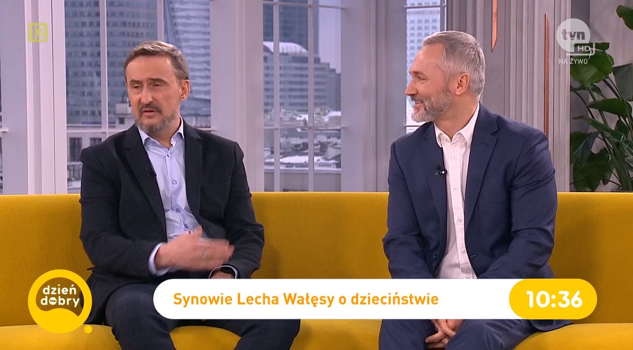 Bogdan i Jarosław Wałęsowie w "Dzień dobry TVN" mówili o relacji z ojcem