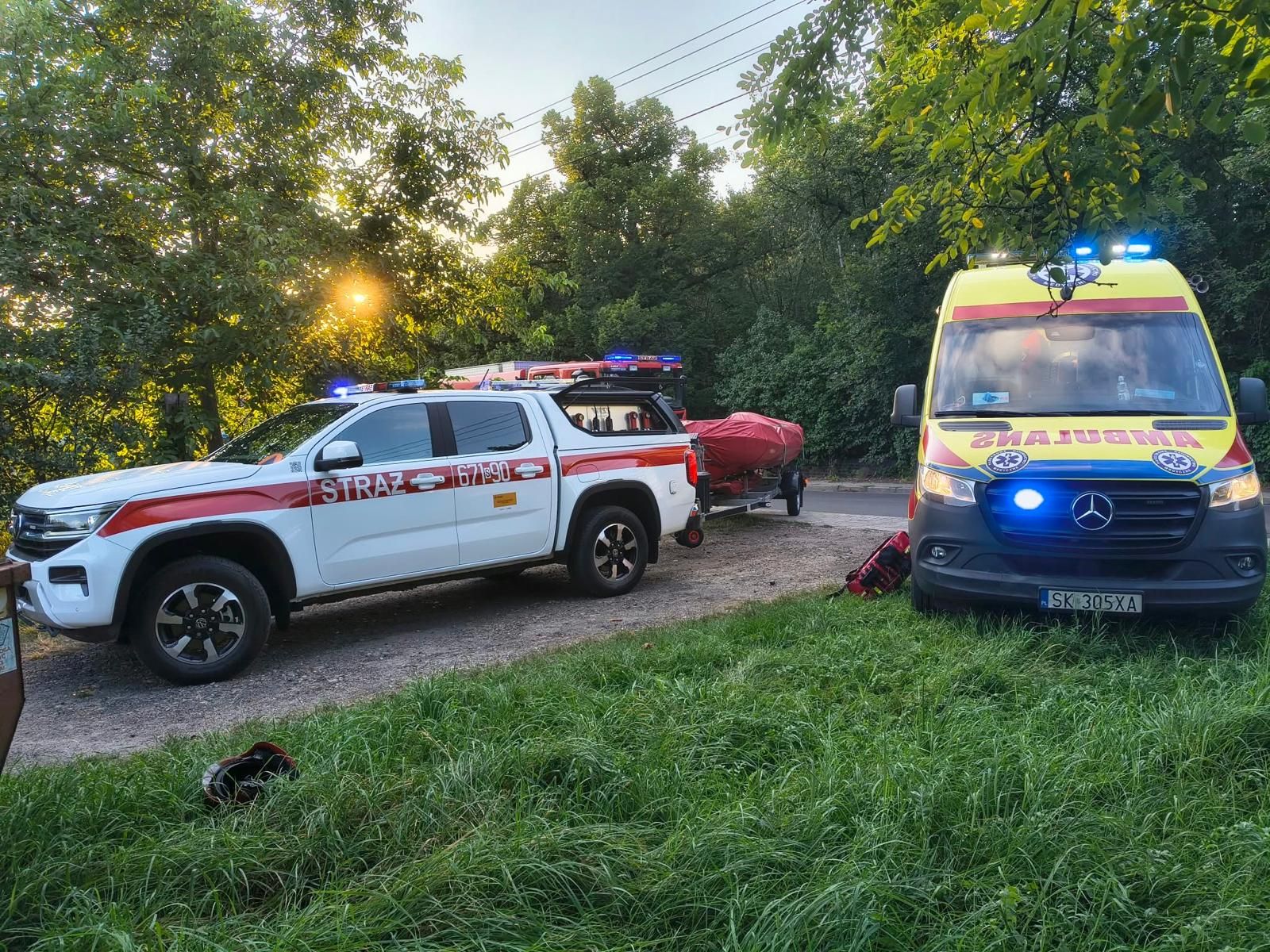 75-latek został przetransportowany do szpitala