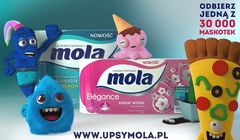 Maskotki Ups w promocji papieru i ręczników Mola (wideo)