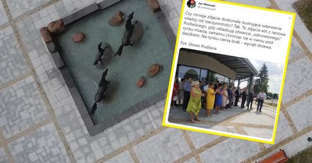 Janów Podlaski. Wycięli drzewa, żeby postawić fontannę, teraz sami desperacko szukają cienia