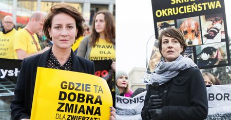 Maja Ostaszewska broni praw zwierząt, a przy okazji reklamuje SKÓRZANE produkty. "Za ile złotych zmienia pani poglądy?"
