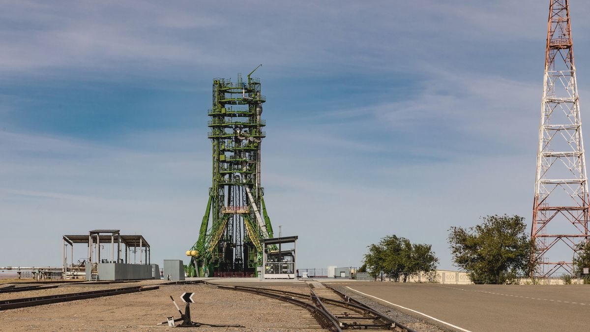 Kompleks startowy nr 31 kosmodromu Bajkonur, z którego w 1972 roku została wystrzelona sonda Kosmos 482 - zdjęcie współczesne