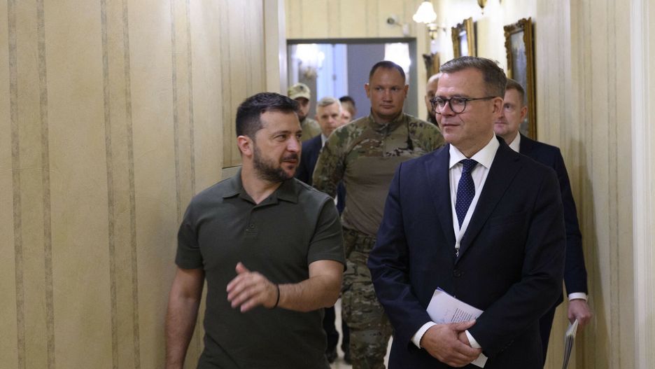 Wołodymyr Zełenski z Petterim Orpo, Kijów, 23 sierpnia 2023 r. 