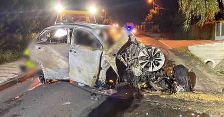 Trzech nastolatków spłonęło w lexusie. Śledczy mają nagranie
